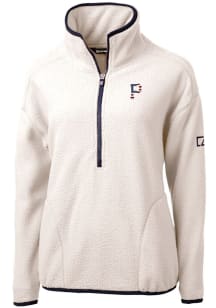 Cutter and Buck Pittsburgh Pirates Womens Navy Blue Cascade Eco Sherpa 1/4 Zip Pullover