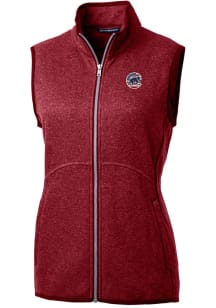 Cutter and Buck Chicago Cubs Womens Red Americana Mainsail Vest
