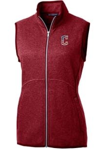 Cutter and Buck Cleveland Guardians Womens Red Americana Mainsail Vest