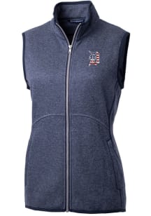 Cutter and Buck Detroit Tigers Womens Navy Blue Mainsail Vest