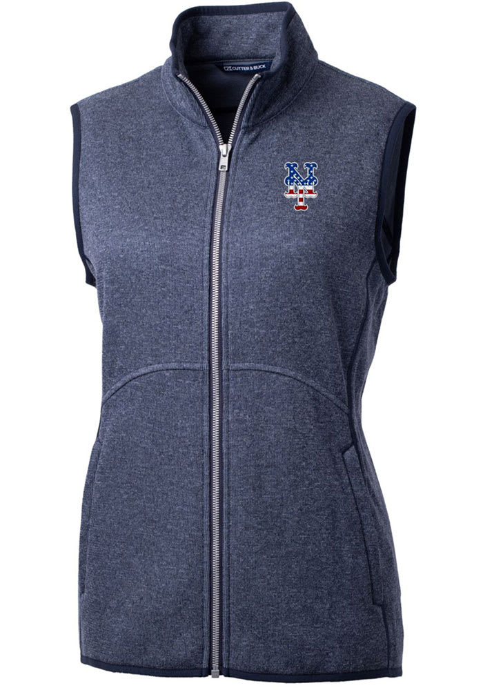 Cutter and Buck New York Mets Womens Navy Blue Mainsail Vest