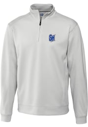 Cutter and Buck Seton Hall Pirates Mens White Edge Long Sleeve 1/4 Zip Pullover