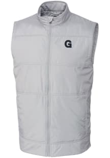 Cutter and Buck Gonzaga Bulldogs Mens Grey Stealth Hybrid Quilted Vest Big and Tall Vest