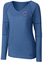 Cutter and Buck Seton Hall Pirates Womens Blue Victory LS Tee