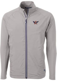 Cutter and Buck Auburn Tigers Mens Grey Adapt Eco Knit Big and Tall Light Weight Jacket
