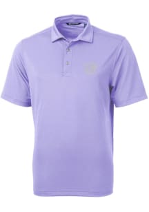 Cutter and Buck K-State Wildcats Mens Lavender Virtue Short Sleeve Polo