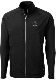 Cutter and Buck Delaware Fightin' Blue Hens Mens Black Adapt Eco Knit Big and Tall Light Weight ..