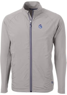Cutter and Buck Fresno State Bulldogs Mens Grey Adapt Eco Knit Big and Tall Light Weight Jacket
