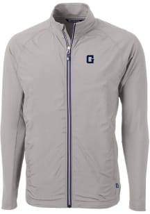Cutter and Buck Georgetown Hoyas Mens Grey Adapt Eco Knit Big and Tall Light Weight Jacket