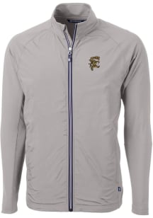 Cutter and Buck Grambling State Tigers Mens Grey Adapt Eco Knit Big and Tall Light Weight Jacket