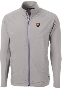 Cutter and Buck Illinois Fighting Illini Mens Grey Adapt Eco Knit Big and Tall Light Weight Jacket
