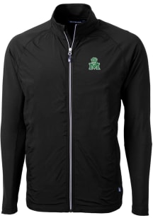 Cutter and Buck Marshall Thundering Herd Mens Black Adapt Eco Knit Big and Tall Light Weight Jac..