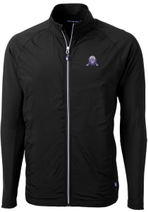 Cutter and Buck Northwestern Wildcats Mens Black Adapt Eco Knit Big and Tall Light Weight Jacket