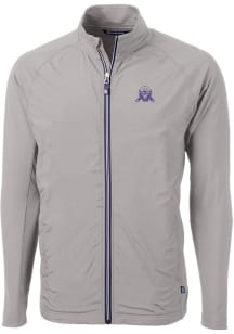 Cutter and Buck Northwestern Wildcats Mens Grey Adapt Eco Knit Big and Tall Light Weight Jacket
