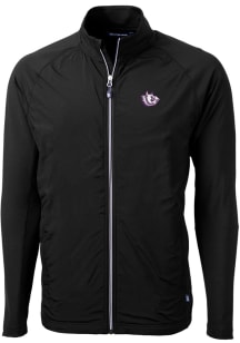 Cutter and Buck TCU Horned Frogs Mens Black Adapt Eco Knit Big and Tall Light Weight Jacket