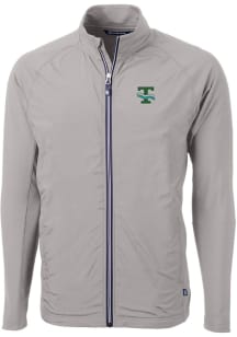 Cutter and Buck Tulane Green Wave Mens Grey Adapt Eco Knit Big and Tall Light Weight Jacket