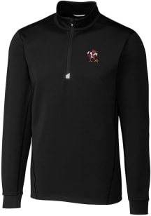Cutter and Buck Louisville Cardinals Mens Black Traverse Stretch Big and Tall 1/4 Zip Pullover