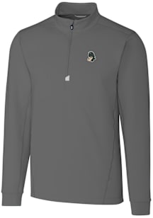 Cutter and Buck Michigan State Spartans Mens Grey Vault Traverse Big and Tall Qtr Zip