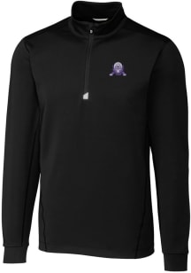 Cutter and Buck Northwestern Wildcats Mens Black Vault Traverse Big and Tall 1/4 Zip Pullover