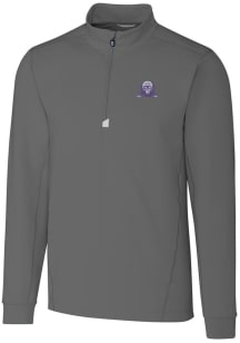 Cutter and Buck Northwestern Wildcats Mens Grey Vault Traverse Big and Tall 1/4 Zip Pullover