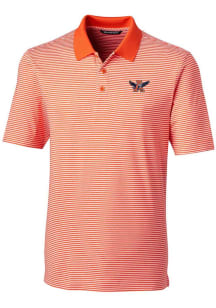 Cutter and Buck Auburn Tigers Mens Orange Forge Tonal Stripe Big and Tall Polos Shirt