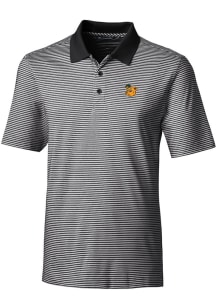 Cutter and Buck Baylor Bears Mens Black Forge Tonal Stripe Big and Tall Polos Shirt