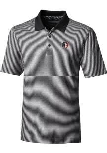 Cutter and Buck Florida State Seminoles Mens Black Forge Tonal Stripe Big and Tall Polos Shirt