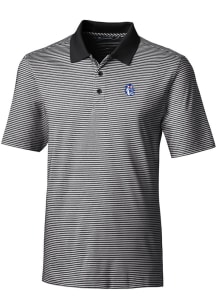 Cutter and Buck Fresno State Bulldogs Mens Black Forge Tonal Stripe Big and Tall Polos Shirt