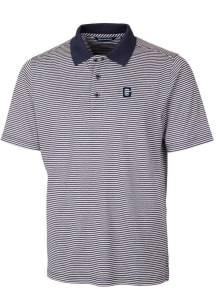Cutter and Buck Georgetown Hoyas Mens Navy Blue Forge Tonal Stripe Big and Tall Polos Shirt