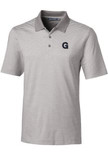 Cutter and Buck Gonzaga Bulldogs Mens Grey Forge Tonal Stripe Big and Tall Polos Shirt