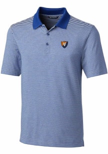 Cutter and Buck Illinois Fighting Illini Mens Blue Forge Tonal Stripe Big and Tall Polos Shirt