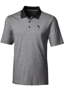 Cutter and Buck Michigan State Spartans Mens Black Forge Tonal Stripe Big and Tall Polos Shirt