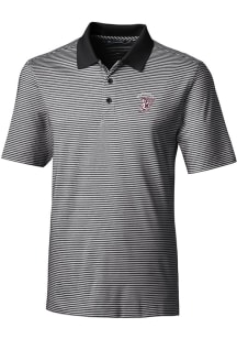 Cutter and Buck Mississippi State Bulldogs Mens Black Forge Tonal Stripe Big and Tall Polos Shir..