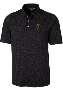 Cutter and Buck Grambling State Tigers Mens Black Space Dye Big and Tall Polos Shirt