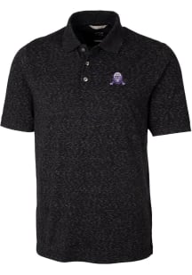 Cutter and Buck Northwestern Wildcats Mens Black Space Dye Big and Tall Polos Shirt