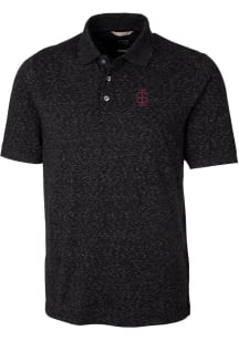 Cutter and Buck Southern Illinois Salukis Mens Black Space Dye Big and Tall Polos Shirt