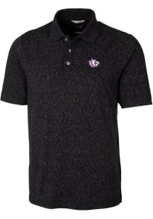 Cutter and Buck TCU Horned Frogs Mens Black Space Dye Big and Tall Polos Shirt