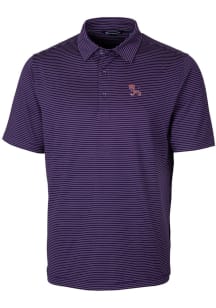 Cutter and Buck Clemson Tigers Mens Purple Forge Pencil Stripe Big and Tall Polos Shirt