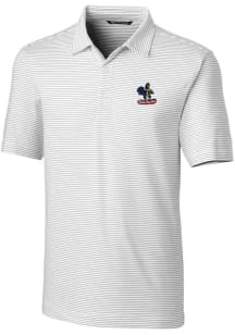 Cutter and Buck Delaware Fightin' Blue Hens Mens White Forge Pencil Stripe Big and Tall Polos Sh..