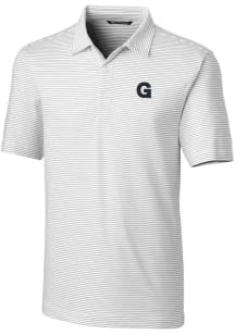 Cutter and Buck Gonzaga Bulldogs Mens White Forge Pencil Stripe Big and Tall Polos Shirt