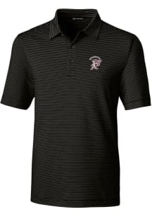 Cutter and Buck Mississippi State Bulldogs Mens Black Forge Pencil Stripe Big and Tall Polos Shi..