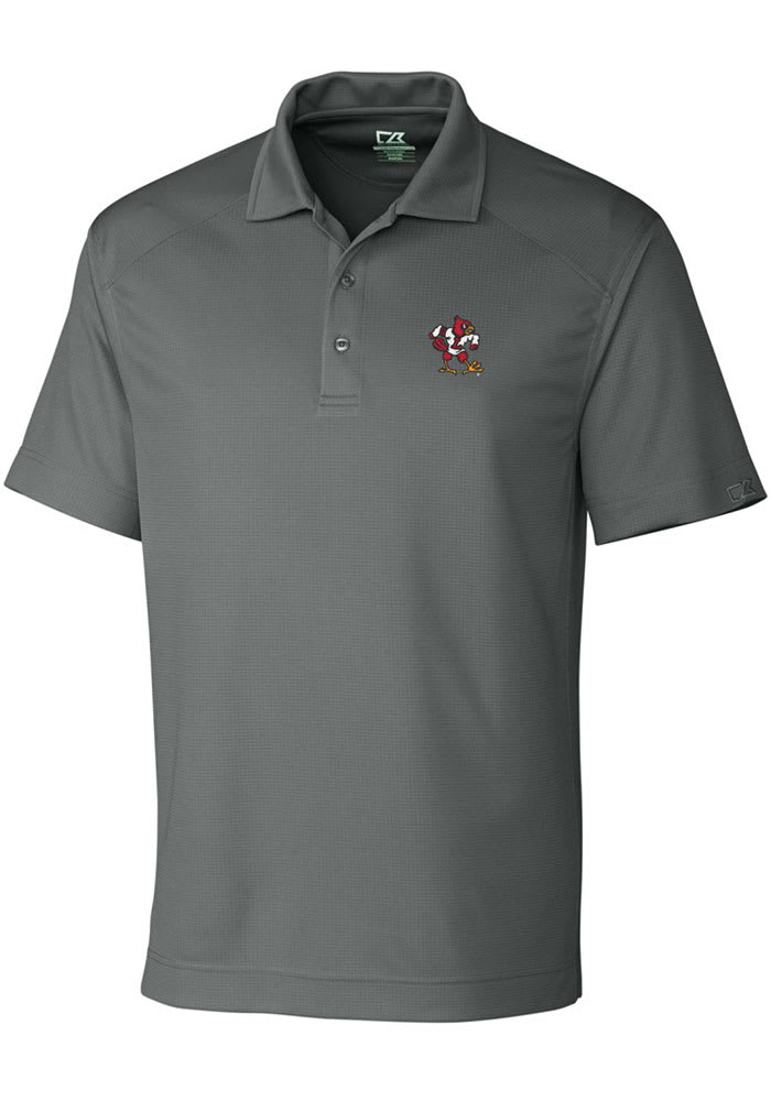 Louisville Cardinals - Men's Gray Short Sleeve Polo Shirt