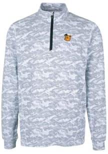 Cutter and Buck Baylor Bears Mens Charcoal Traverse Camo Print Big and Tall 1/4 Zip Pullover