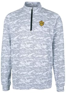 Cutter and Buck Missouri Tigers Mens Charcoal Traverse Camo Print Big and Tall 1/4 Zip Pullover