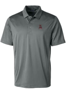 Cutter and Buck Alabama Crimson Tide Grey Prospect Textured Big and Tall Polo