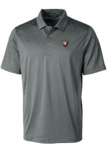 Cutter and Buck Illinois Fighting Illini Mens Grey Prospect Textured Big and Tall Polos Shirt