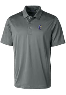 Cutter and Buck Kansas Jayhawks Grey Prospect Textured Big and Tall Polo