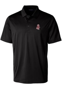 Cutter and Buck Washington State Cougars Black Prospect Textured Big and Tall Polo