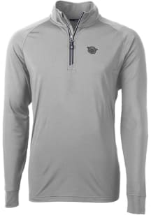 Mens Cincinnati Bearcats Grey Cutter and Buck Adapt Eco Qtr Zip