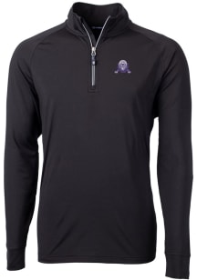 Cutter and Buck Northwestern Wildcats Mens Black Adapt Eco Big and Tall 1/4 Zip Pullover